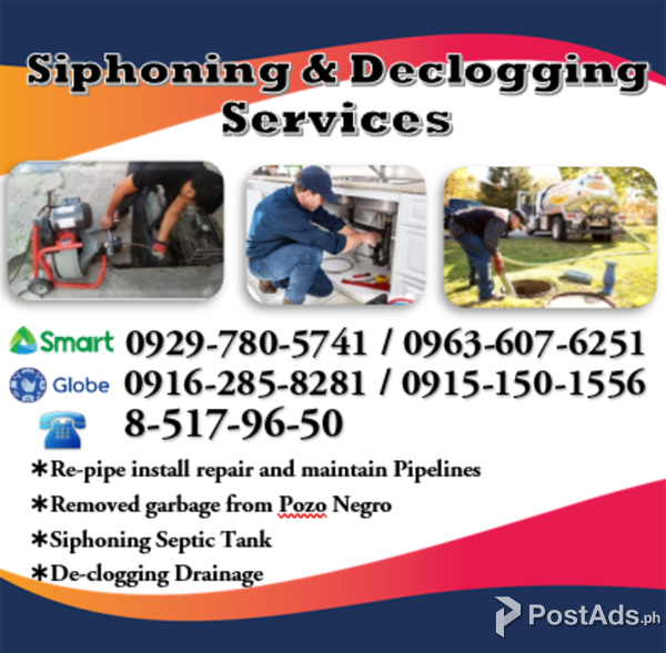 Antipolo malabanan siphoning decloggng seices