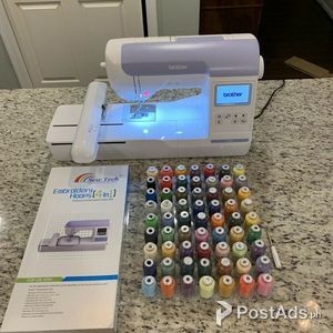 Brother PE800 5x7" Embroidery Machine - White WITH 70 SPOOLS OF THREAD | PostAds PH