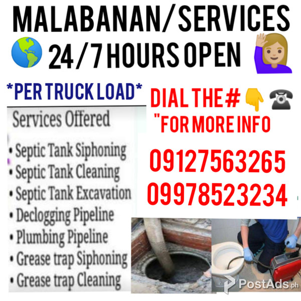 Siphoning septic tank and declogging services malabanan