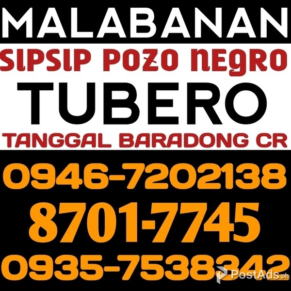 MALABANAN POZO NEGRO TUBERO SERVICES MANILA AREA 8701-77-45