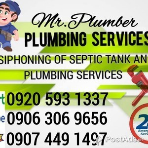 Ramon magsaysay Mr.Plumber Siphoning and Declogging Services | PostAds PH