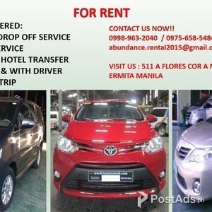 Toyota Vios For Rent | PostAds PH