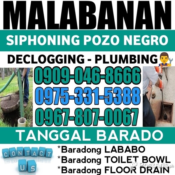 MAKATI CITY DECLOGGING TANGGAL BARADO PLUMBING SIPHONING 09090468666 