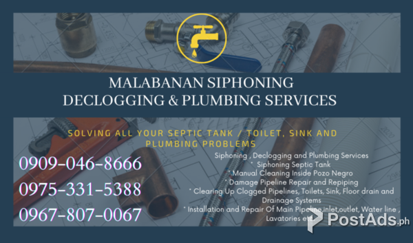 MALABANAN SIPHONING, MARIKINA, 09090468666 DECLOGGING TANGGAL BARADO 