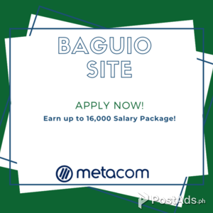 Baguio Site - Pioneer Accounts | CSR - Apply Now! | PostAds PH