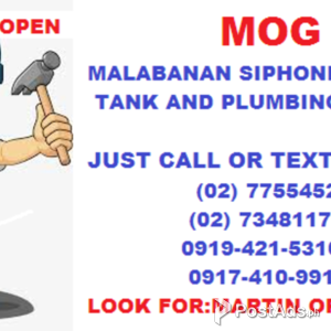 MOG MALABANAN PLUMBING SERVICES NAVOTAS* | PostAds PH