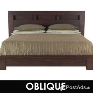 OBLIQUE WOODEN BED | PostAds PH