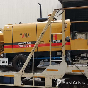 YAMA Stationary Concrete Pump DHBT50S-13-85; 50 mᶟ/h concrete delivery | PostAds PH