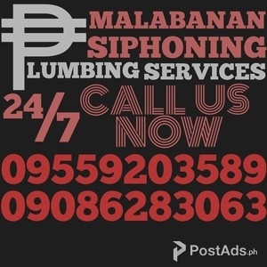 PARANAQUE MALABANAN SIPHONING PLUMBING SERVICE | PostAds PH