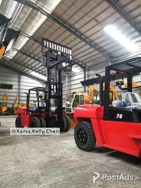 YAMA Forklift 7 tons; Xichai Engine; 3meter lifting height; Solid Tire