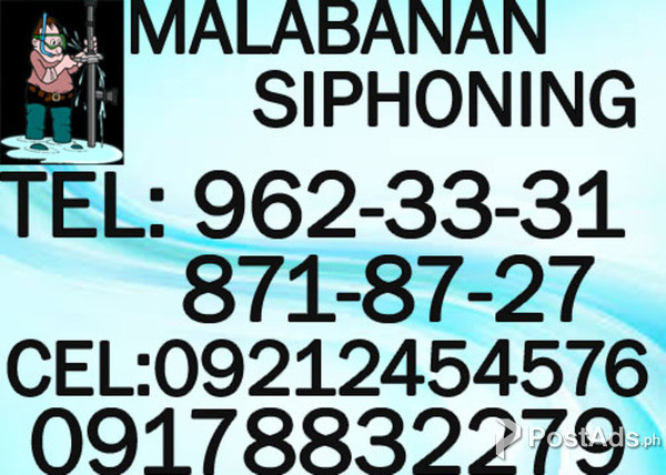 Pasig Malabanan siphoning pozo negro services 962-3331 / 09212454576