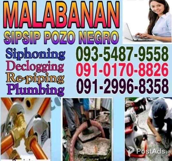malabanan sipsip pozo negro services declogging  plumbing services