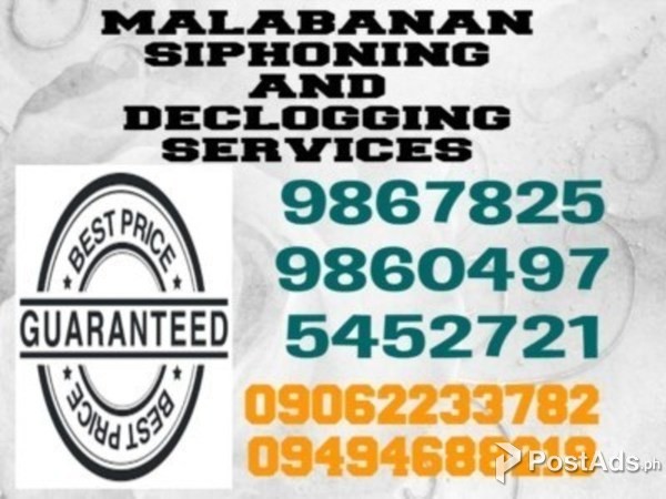Rtj malabanan siphoning declogging services 9860497/09494688219