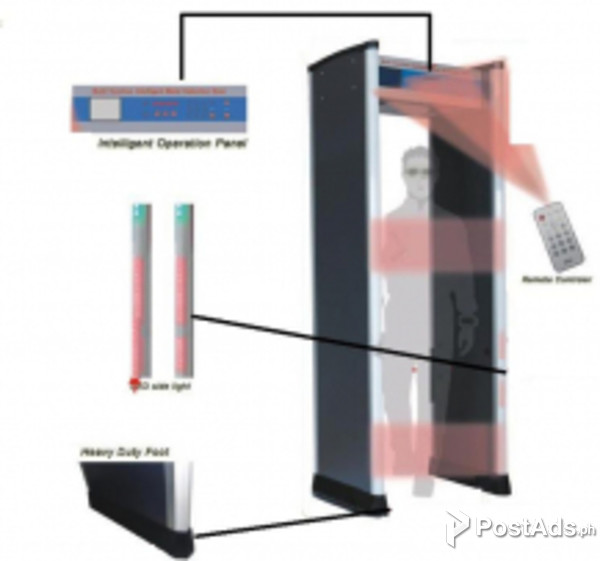 PD-8000: 8/10 zones Walk Through Metal Detector with BIG screen pannel