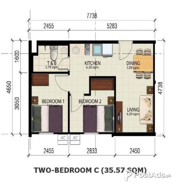 2 Bedroom C Unit Condo in Urban Deca Homes Banilad Mandaue