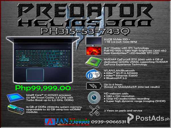 ACER PREDATOR HELIOS 300 PH315-53-743Q