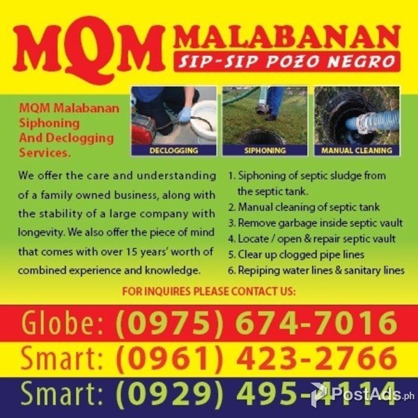  MQM Makati City Malabanan Siphoning And Declogging Services
