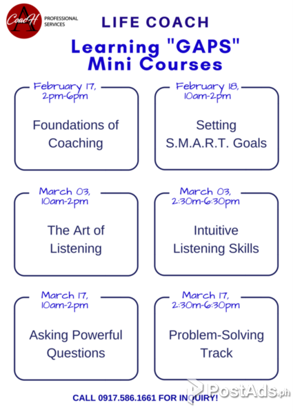 Life Coaching Certification Program - Learning Gaps "Mini Courses"