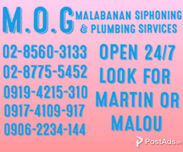 1 Quezon Province MOG Malabanan Siphoning Declogging Service 87755452