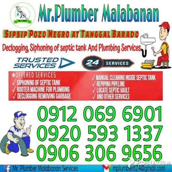 Mr.Plumber Declogging and Siphoning Services 09120696901