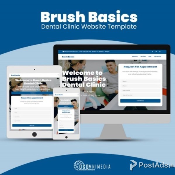 BRUSH BASICS DENTAL CLINIC WEBSITE TEMPLATE
