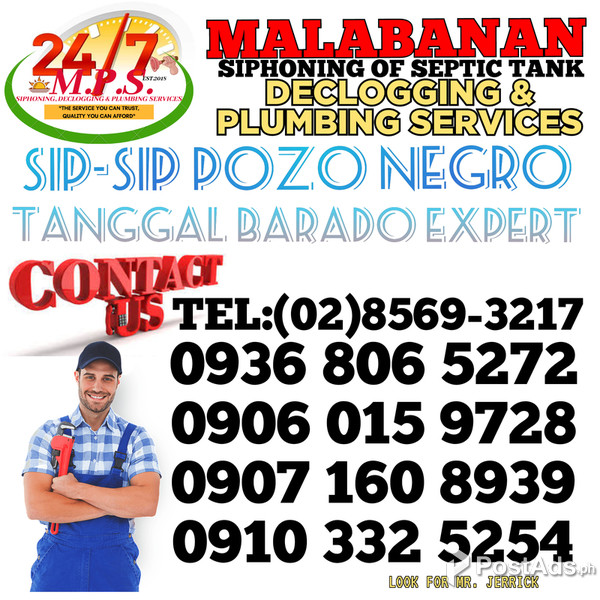 ILOILO 24//7 MALABANAN & PLUMBING SERVICES: SIPHONING AND DECLOGGING