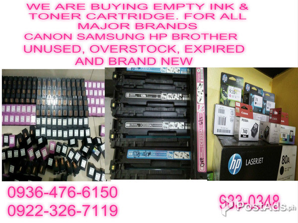 Buyer of empty ink, unused, and toner cartridge