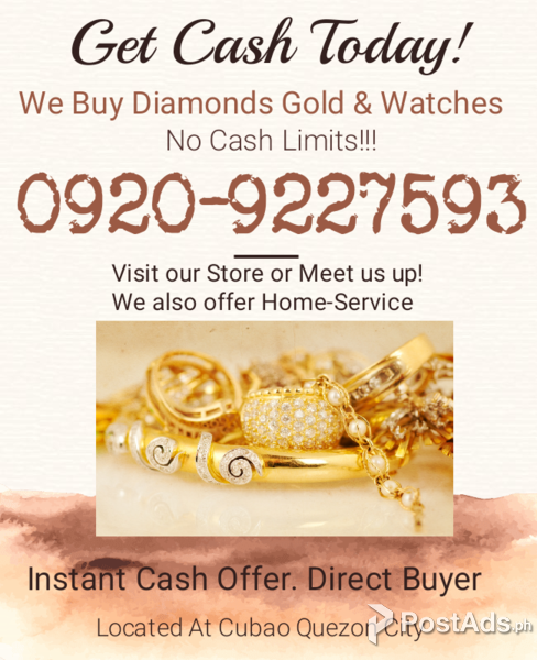 Diamond Buyer in Manila 0920-9227593 Gold Buyer Watch Buyer Jewelry 