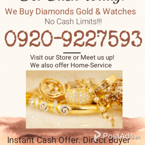 Diamond Buyer in Manila 0920-9227593 Gold Buyer Watch Buyer Jewelry | PostAds PH
