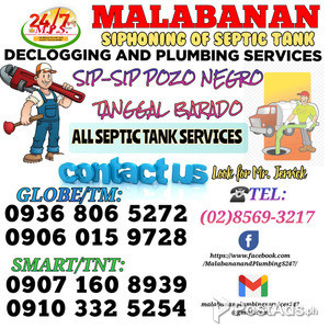 CARMONA CAVITE MPS 24/7 MALABANAN SIPHONING PLUMBING SERVICES | PostAds PH