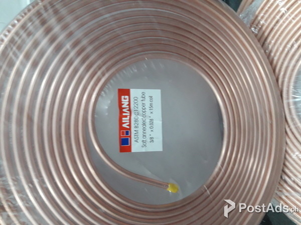 Copper tube for supply and installation