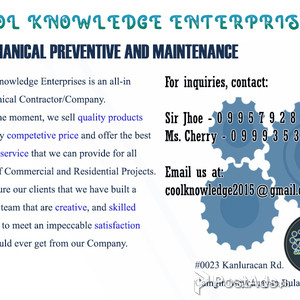 MECHANICAL PREVENTIVE & MAINTENANCE - COOL KNOWLEDGE ENT | PostAds PH