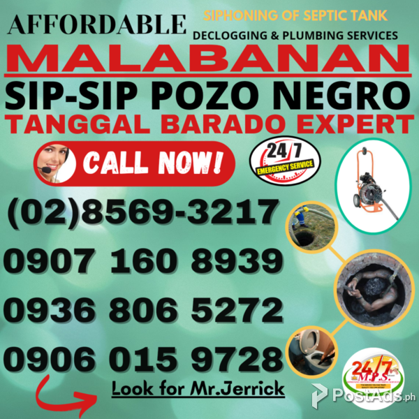 ILOILO CITY MPS 24/7 MALABANAN SIPHONING PLUMBING SERVICES