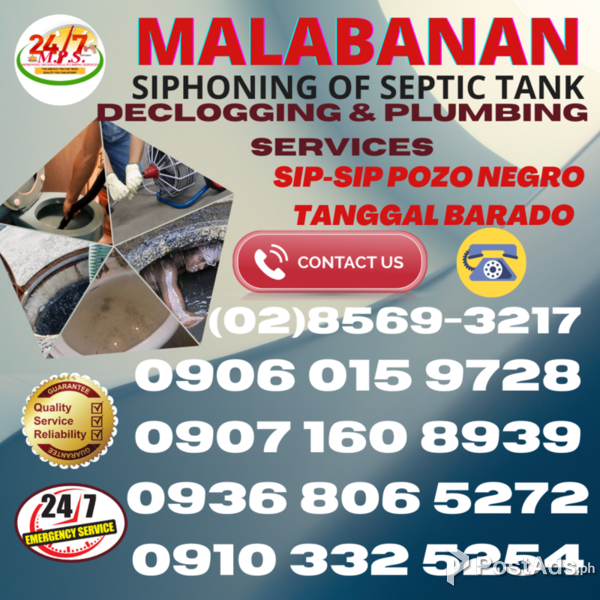 ZARRAGA ILOILO MPS 24/7 MALABANAN SIPHONING PLUMBING SERVICES
