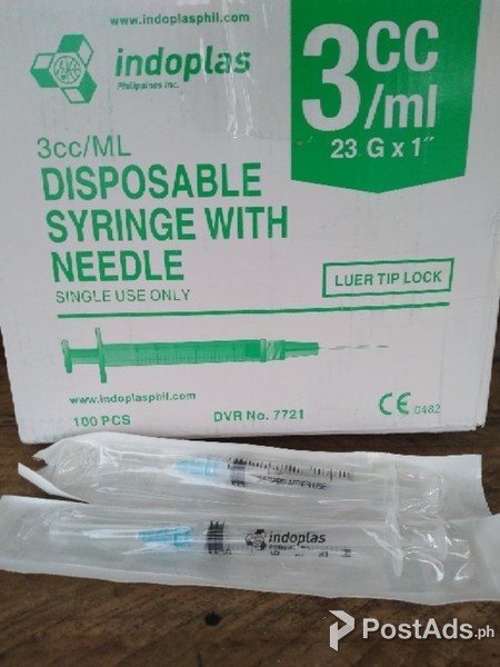 Quality Indoplas 3cc Disposable Syringe Box of 100