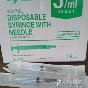 Quality Indoplas 3cc Disposable Syringe Box of 100 | PostAds PH