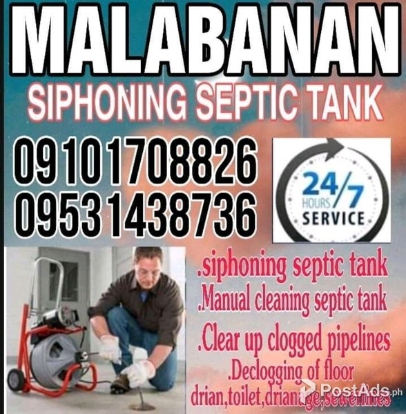 Malabanan siphoning septic tank services and declogging pipelines