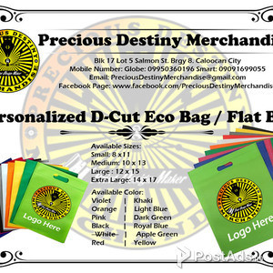 Personalized D-Cut Eco Bag / Flat Eco Bag with print | PostAds PH