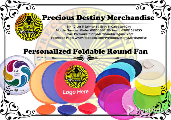 Personalized Foldable Round Fan / Twist Fan with print