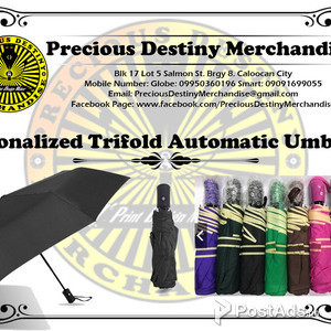 Personalized Trifold Automatic Umbrella with print | PostAds PH