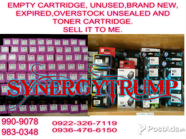 We buying empty ink and toner cartridge