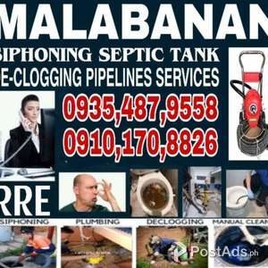 Malabanan siphoning septic sludge and declogging sink pipelines | PostAds PH
