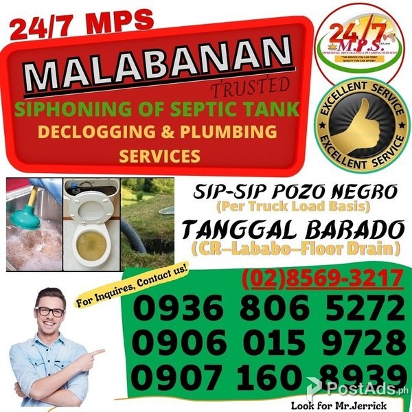 BACOLOD MALABANAN & PLUMBING SERVICES 24/7 SIPHONING AND DECLOGGING