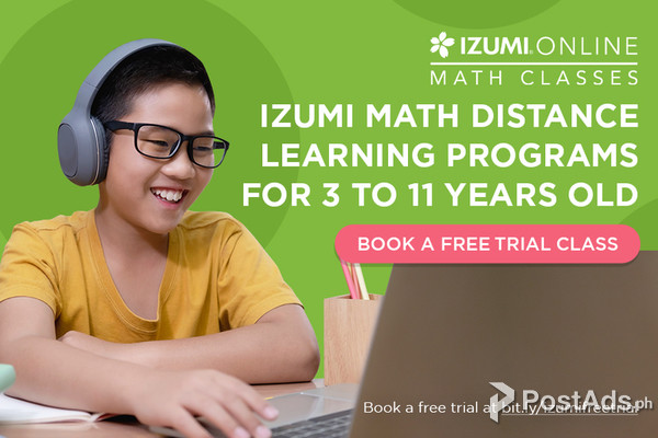 Izumi Math Distance Learning Programs for 3 to 11 Years Old
