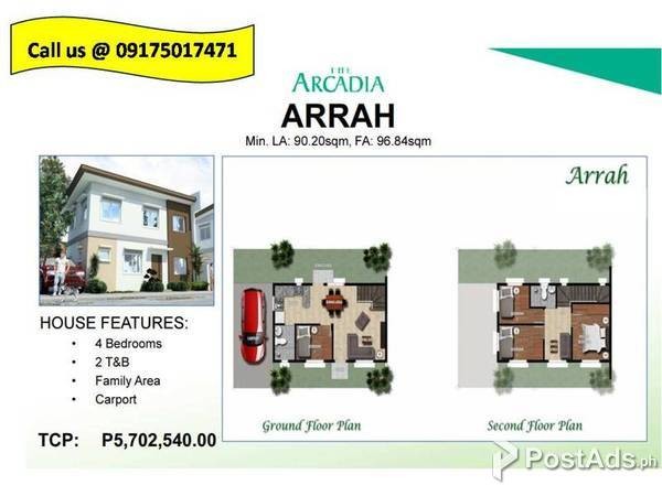 In-house or bank financing House and Lot for sale  in Pampangga,