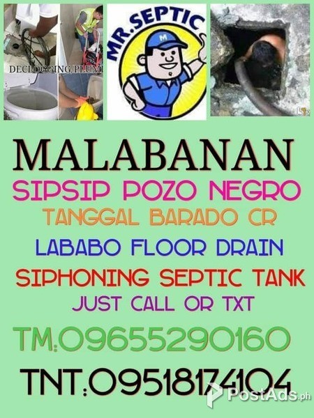 0951 817 4104/0965 529 0160 Malabanan Sip-sip Pozo Negro Expert 
