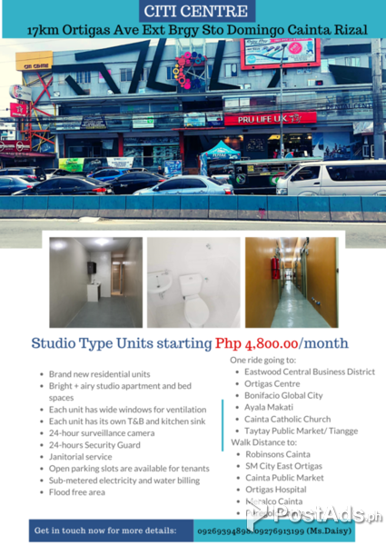 STUDIO TYPE FOR RENT
