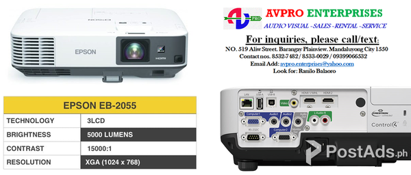 Epson EB-2055 5000 ANSI Lumens LCD Projector