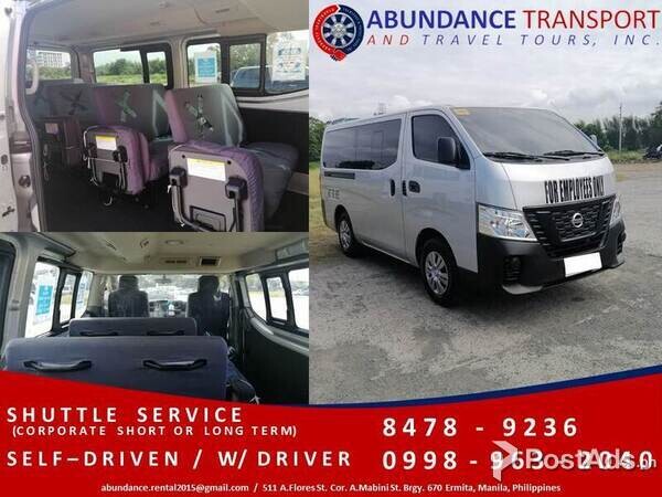 NISSAN URVAN FOR RENT AT VERY AFFORDABLE RATES! PROMO 