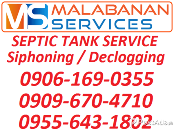 Malabanan siphoning septioc tank services calamba laguna.09061690355